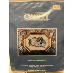 Winter Bunny Country Cross Stitch  Holly #9701 Rabbit RARE